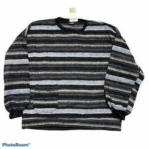 Vintage “LCALE” Multicolored Striped Sweater NWT XL